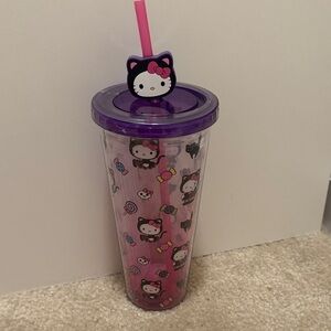 Hello Kitty Purple and Pink Tumbler with Straw